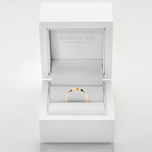 Pierścionek zaręczynowy Classical Inspiration: złoty, diament